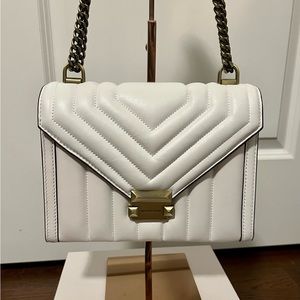 Michael Kors Whitney Chevron Quilted Bag (White)